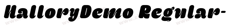 HalloryDemo Regular字体转换